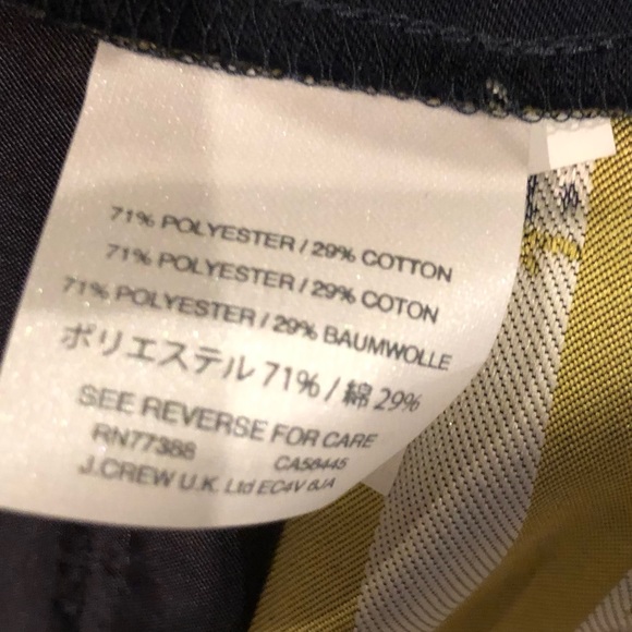 J.Crew Teddy flat front trousers navy jacquard with bee print size 6 EUC classic - Picture 8 of 10